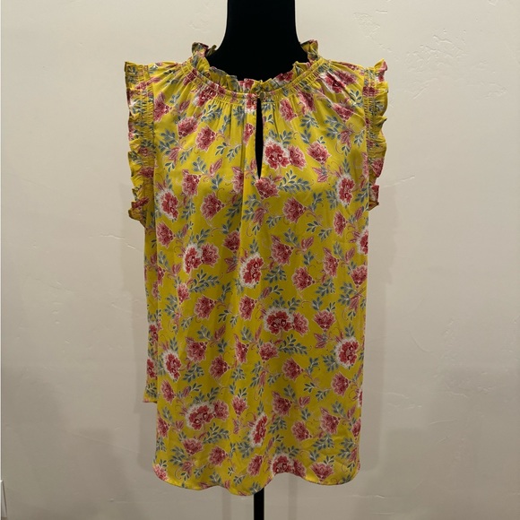LOFT Tops - Ann Taylor LOFT Sleeveless Yellow Blouse Size XL